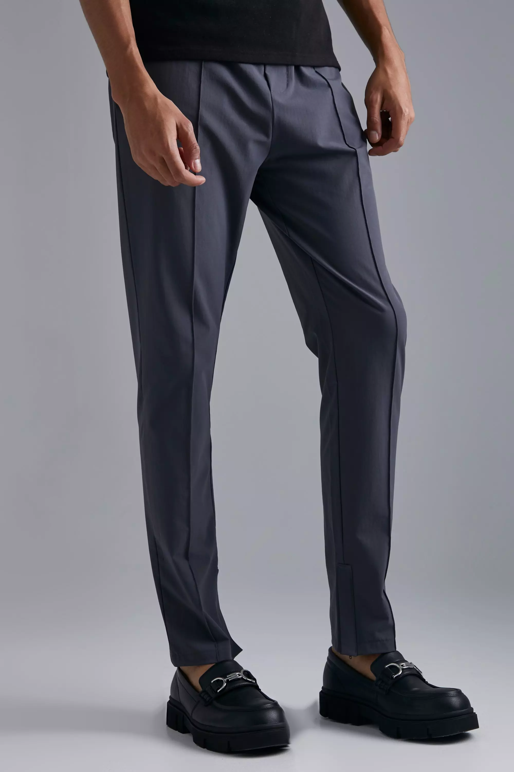 Tall Slim Fit 4 Way Stretch Pintuck Trouser